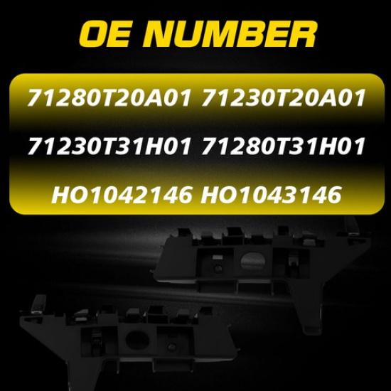 Front Bumper Brackets Bumper Retainer For - Honda Civic EOOH