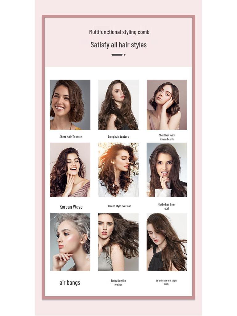 Enhanced 5-in-1 Multi-Function Hot Air Brush for Curling & Straightening Hair