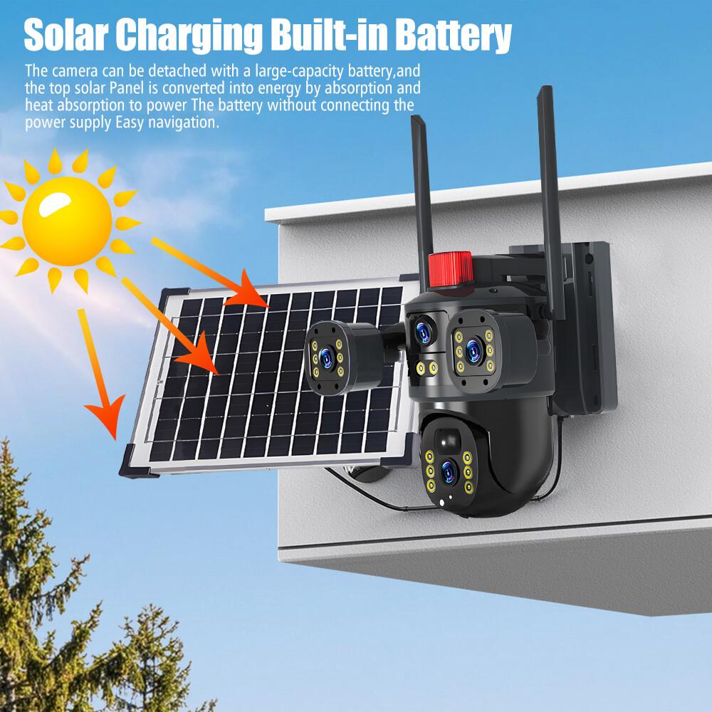 

6MP 2.4G WIFI Security Camera HD Outdoor Surveillance Camera 360 Degree Auto Tracking Night Vision Dual Lens Voice Intercom чорний