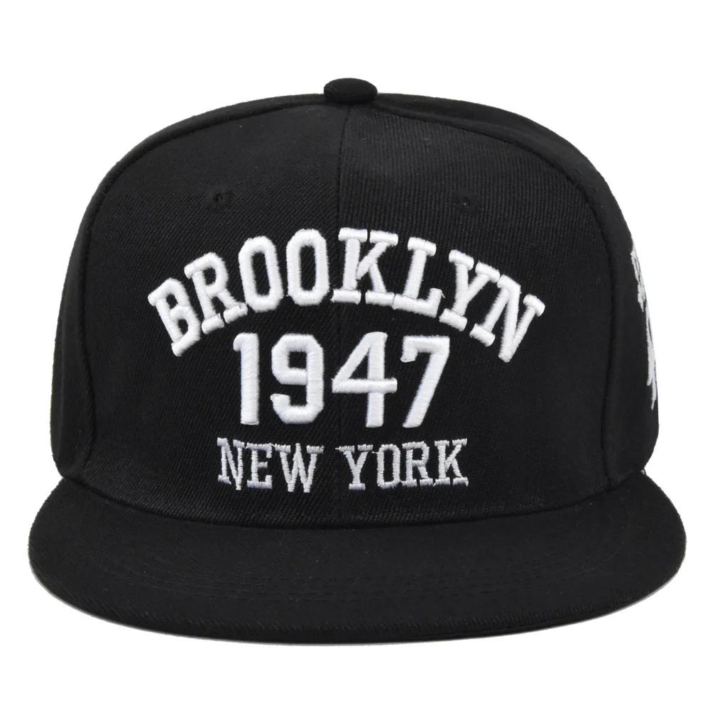 1947 Brooklyn Κεντητό Snapback Καπέλο Υψηλής Ποιότητας Καπέλο Μπέιζμπολ Ανδρικό Ευέλικτο Σχέδιο Casual Ρυθμιζόμενο Hip Hop Αθλητικό Καπέλο