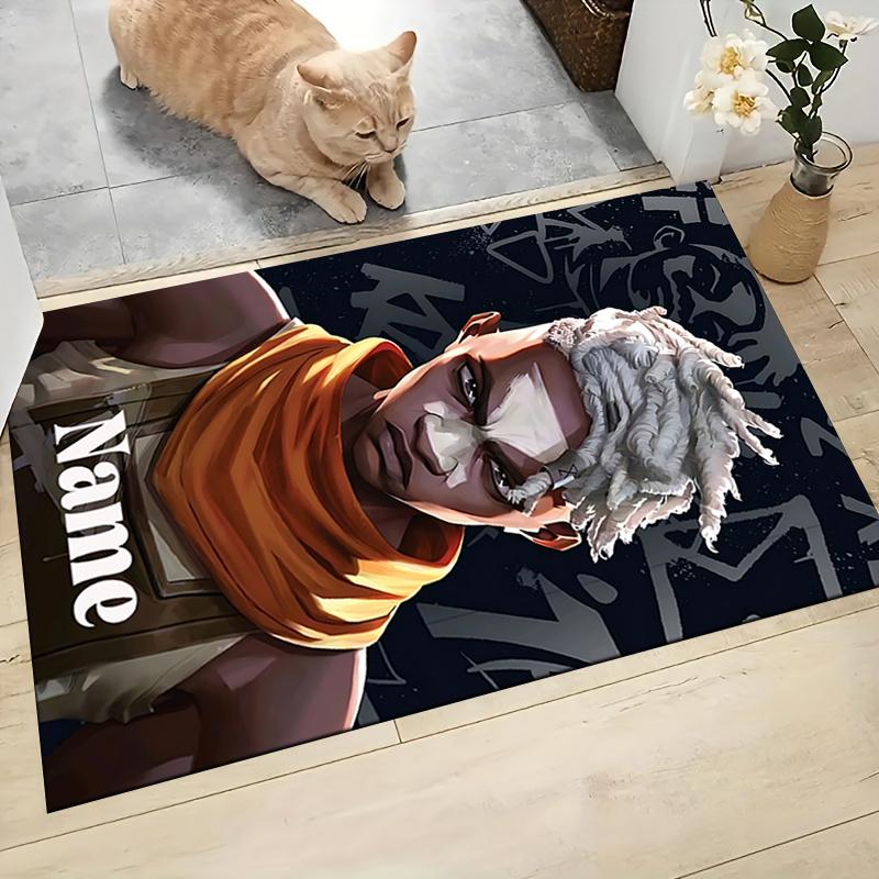 Custom Name Sniper Skull Artwork Carpet Rug Customizable Soft Washable Anti-Slip Home Living Room Sofa Mats Personalized Rug. 0909163