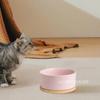 350ml Pet Control Water Feeder,Thermal Cat Water Electric Wood Bowl,With Bowl,With Thermostatic Base,Heating Ceramic Heated