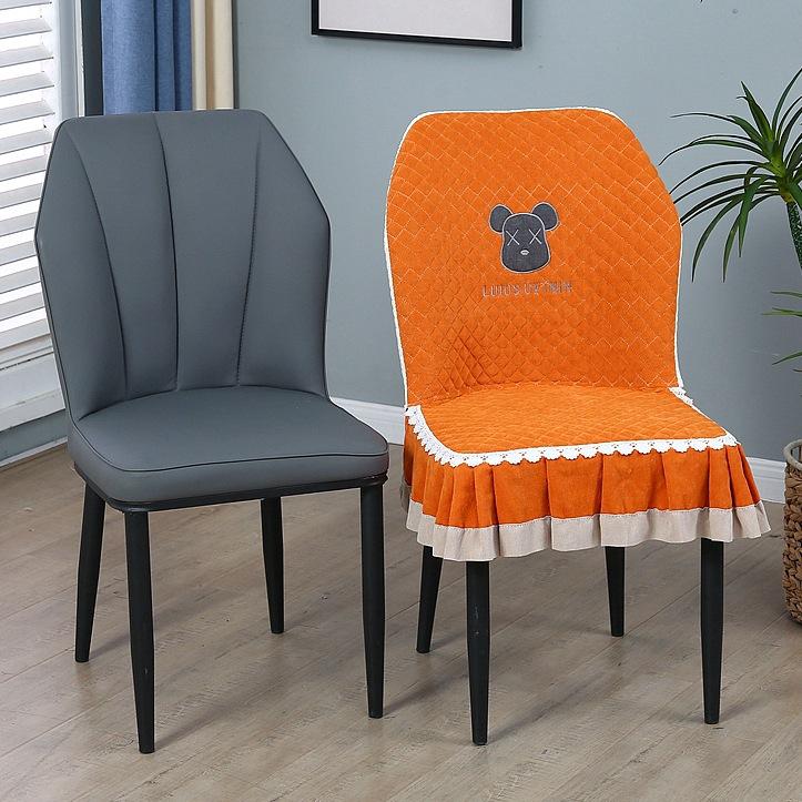 Special-Shaped Chair Seat Cushion One-Piece Chair Cover, Light Luxury Dining Table Chair Cover Universal In All Seasons, Non-Slip And Breathable Cover
