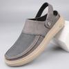 Mesh Mules for Men Closed Toe Slip On Flat Sneakers Leather Wide Toe Open Back Casual Shoes Loafers Slippers Slides Sandals 2026