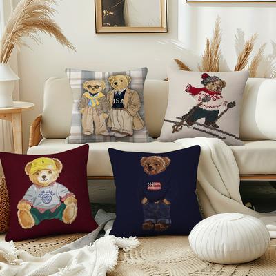 Fashion Bear Cushion Cover Pillow Cover Decoration Room Home Sofa Living Office Car Nordic Simplicity