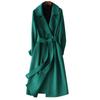 Autumn and Winter New Double-sided Woolen Cashmere Coat Women's Long Slim and Thin High-end Fashion Fashion Woolen Coat