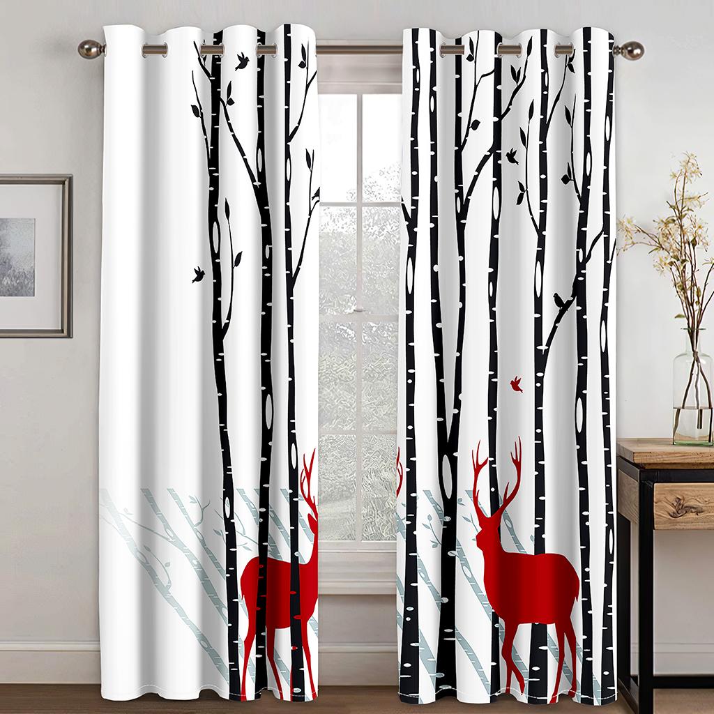 

Шторы с китайской живописью тушью для мальчиков и девочек, Продвинутый серый, Красные цветы, Драпировки для эркера в гостиной 100W160H(CM)40x63in&Grommet Top