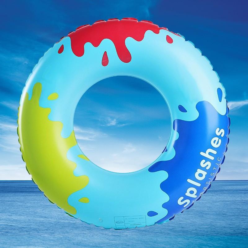 New Rainbow Flower Swimming Ring Water Sports Internet Celebrity Little Fairy Thickened PVC Children's Swimming Ring