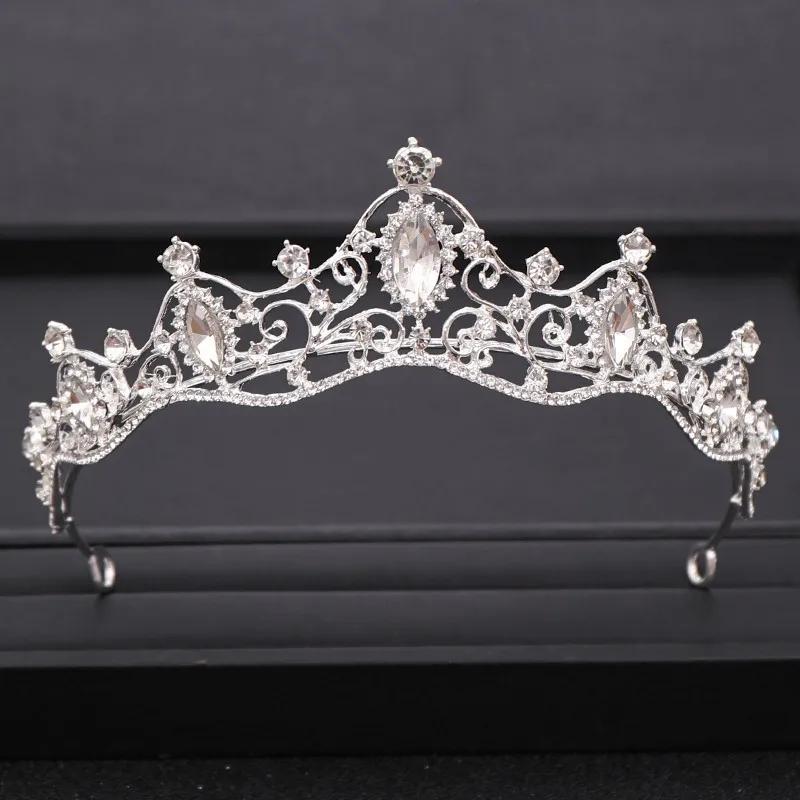 Wedding Crown Hair Jewelry Bridal Hair Accessories Women Baroque Crown Rhinestones Crystal Tiaras Bride Queen Party Crowns Gift