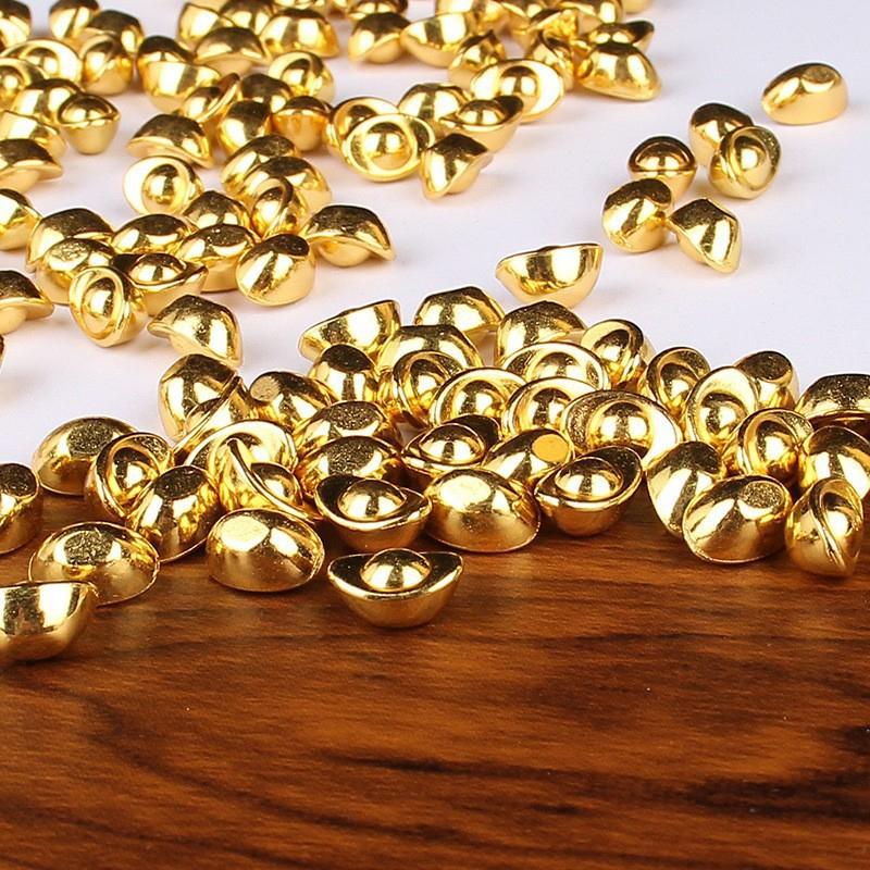 1Pc Simulated Gold Bar And Gold Ingot Ornament Mini Doll House Decoration Toys Miniature Model Diy Accessories