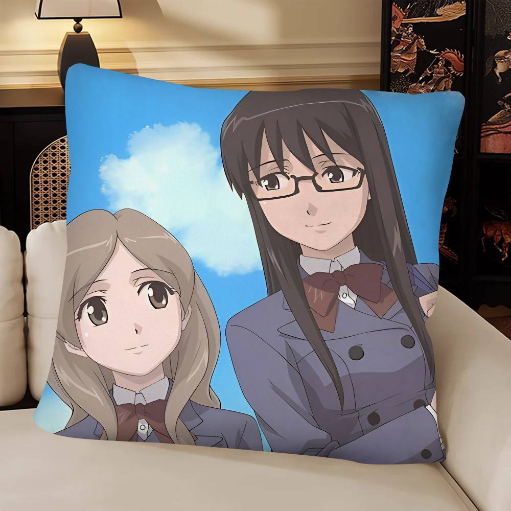 Anime Sasameki Koto Pillow Case Fashion Square Pillowcase Bedroom Sofa Room Ins Decoration Leisure