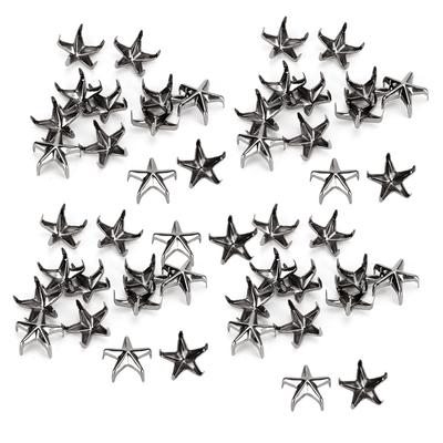 200 Stück Sternnieten 5-zackige Sternkrallennägel DIY Taschen Hüte Dekorationszubehör 10MM Gunmetal