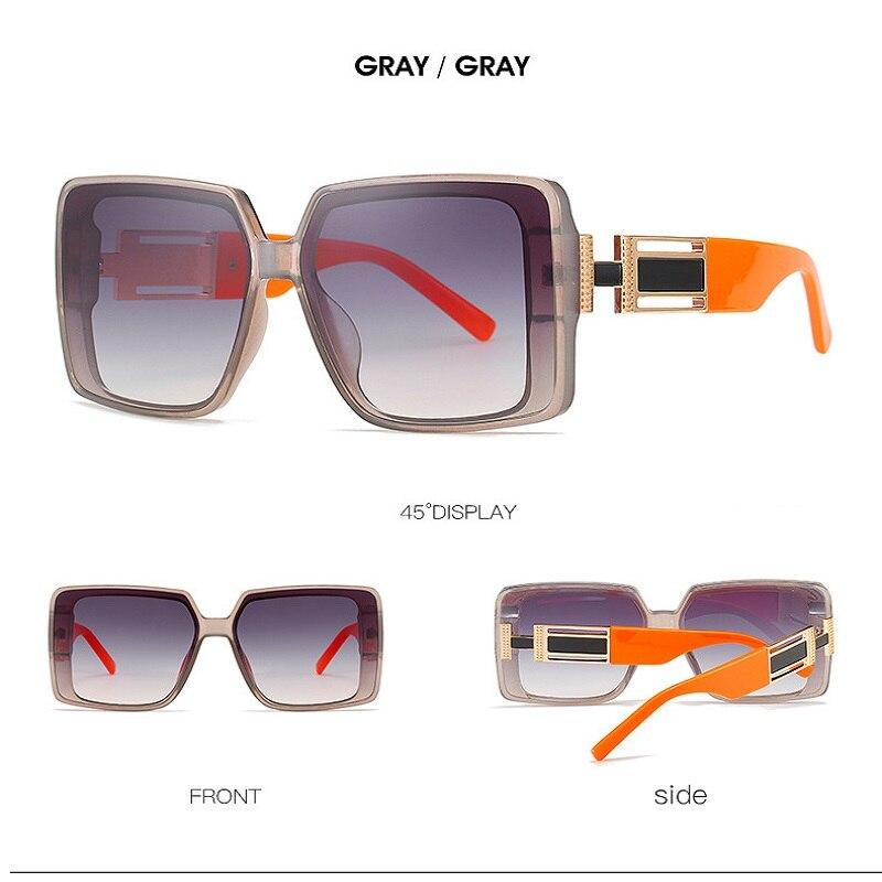 

Новые роскошные мужские солнцезащитные очки большого размера, брендовые дизайнерские солнцезащитные очки для женщин, модные квадратные солнцезащитные очки с градиентом оранжевый