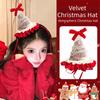 Red Velvet Christmas Hair Clip Shiny Sequin Xmas Headpiece Christmas Hat Hairpin  Kids