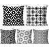 1pc Retro Simple Black And White Shape Pillow Case Square Pillow Bedroom Sofa LeisureCushionCarLiving Room Home Decoration 40X40