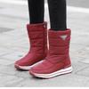 Women's winter fur one thickened padded waterproof comfortable warm anti cold lightweight hiking waterproof non-slip mid-calf snow boots