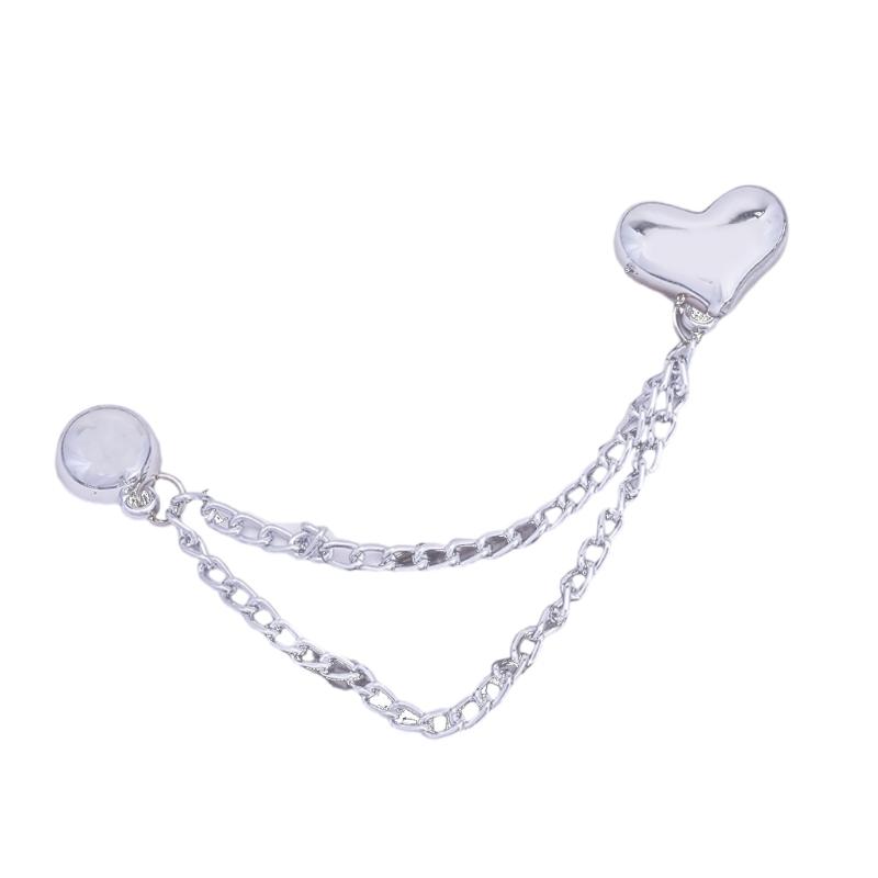 3 Pcs Magnetic Clothing Clips with Chain Sweet Bows Magnetic Buckles Removable Magnetic Pins Heart Pants Clips