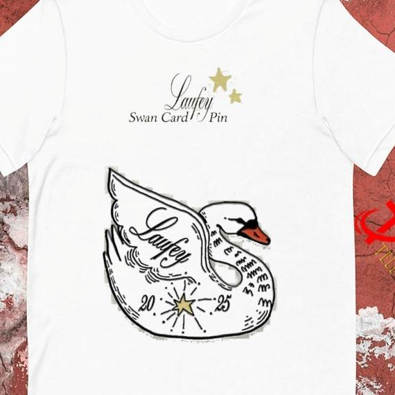 

Laufey Swan Card Pin Event Goose T Shirt Full Size S-4XL 4XL