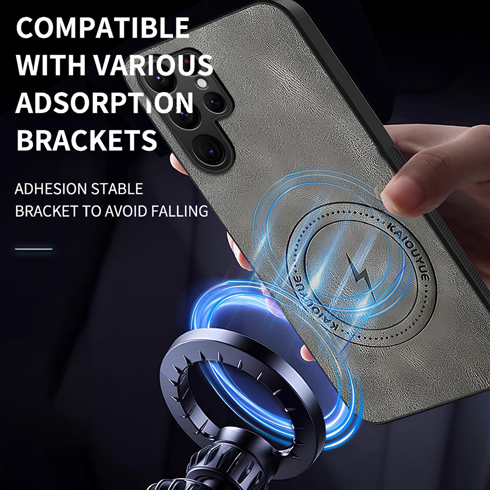For Samsung Galaxy S26 Ultra S26 S25 S24 S23 S22 Plus Ultra FE Case Magnetic PU Leather Protection Shockproof Phone Cover