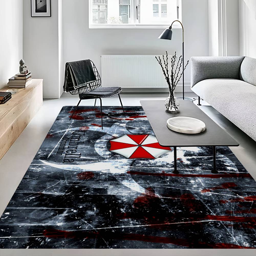 Umbrella Corporation Laser Floor Mat Retro Multiple Choice Living Room Kitchen Rug Non-Slip Modern Home Decor