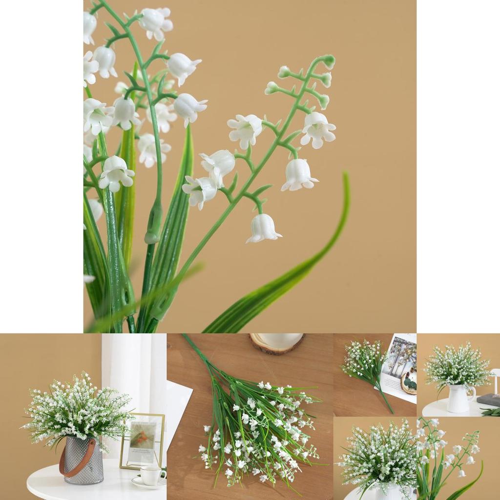 Convallaria Majalis Of The Valley Artificial Flowers Bouquet For Home Office Greenery