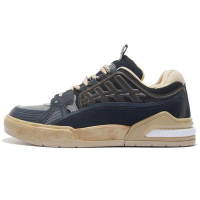 Li Ning Millennial Era TPU Abriebfest Atmungsaktiv Niedrig geschnitten Skateboard Schuhe Herren Schwarz AZGS009-3