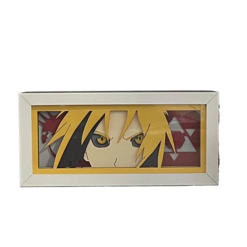 Cartoon Fullmetal Alchemist Light Box Led Anime Peripherals Night Bedroom Table Lamp Decoration Luminous Toys Gift Ornaments