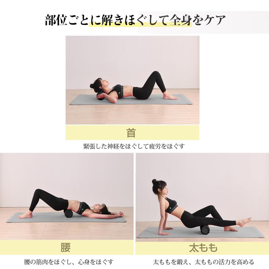 DPEAN Foam Fascia Release Solid 3 Types of Concave and Convex Yoga Home EVA Fascia Roller Muscle Stretching Equipment Length 33cm X Diameter Roller,