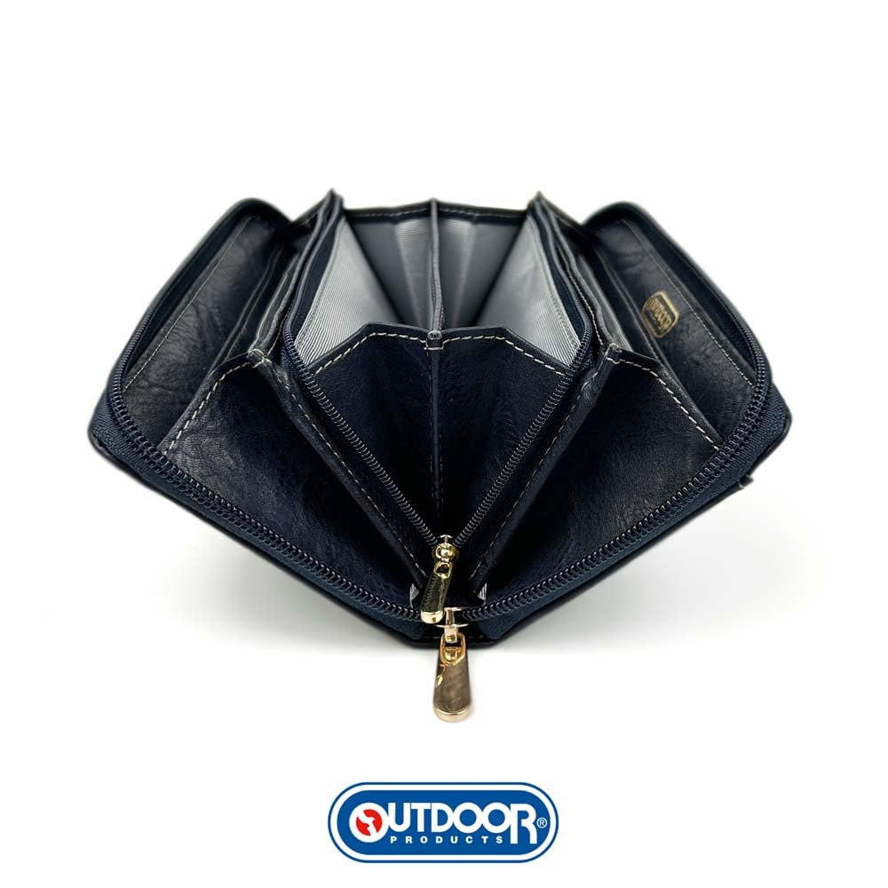 OUTDOOR Round Zipper Long Wallet (od0191) (Black)