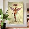 Arazzo Nirvana In Utero, Stendardo in Poliestere Resistente allo Sbiadimento per Soggiorno Sala Musicale Stanza del Dormitorio Decorazione, Uso Interno Esterno