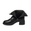 5.5cm British Style Soft Leather Boots Women Platform Shoes Fall Winter 2025 Med Block Heels Short Plush Warm Ankle Boots Office