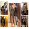 Coat Plaid Single Button Woolen Plaid Coat with Pocket for Daily Life