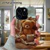 Phone Case: 2D Flat Samsung Galaxy A34 A35 M05 M06 S20 S22 S21 FE Plus 5G Protective Case, Cozy Winter Sofa Little Bear, Perfect Christmas and Hallowe