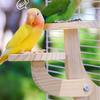 Parrots Ladder Wooden Bird Perch Stand Wear Resistant Parrot Perch Platform  Small Pet