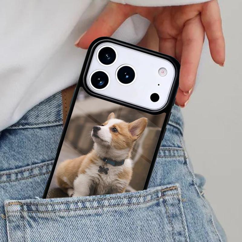 Corgi Dog and Bubble Tea Phone Case for iPhone 16e 15 14 13 12 17 Pro Max Plus Air 17pro Cover Coque