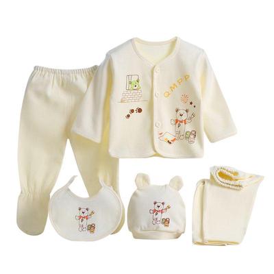 5Pcs Newborn Baby Cotton T-Shirt Pants Boy Girl Suits Infant Clothes Sets Unisex