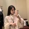 2024 winter new imitation fox hair short coat women's fur plush integrated fur thickened warm celebrity coat