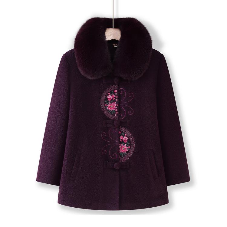 Zimní kabát z imitace norkového sametu pro lidi středního a staršího věku, dámský, pro babičku, plus sametový, zesílený, teplé zimní oblečení, top pro bohatou dámu, matku