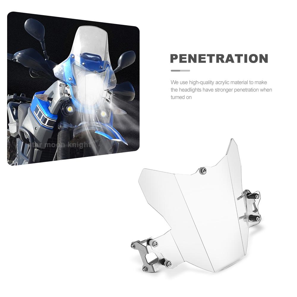 XT 660 Z Acrylic Headlight Guard For Yamaha XT660Z Tenere Accessories Headlight Protection Cover