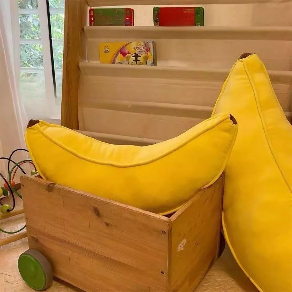 Perna Banană Creativă Moale Perna de Noptieră Bandă de Dormit Cadou de Ziua de Naștere Jucărie de Pluș Clip Picior Fată