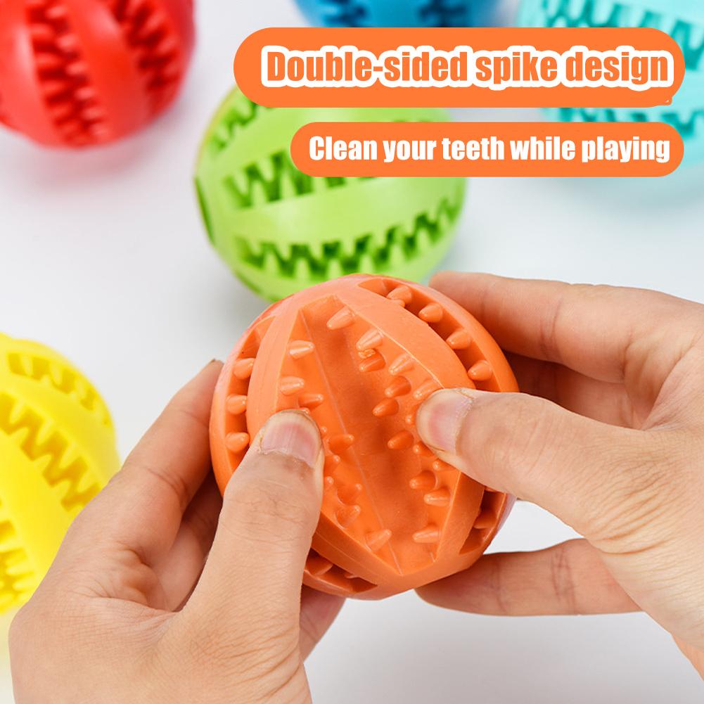 NEW Dog Ball Toys For Small Dogs Interactive Elasticity Puppy Chew Toy Tooth Cleaning Rubber Food Ball Toy Pet Stuff Accessories