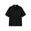 Mens Loose Fit Casual Short Sleeve Turn Down Collar Polo Shirt