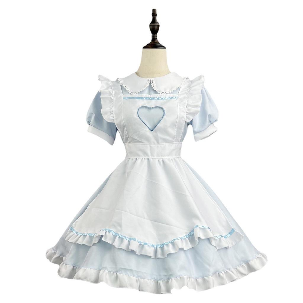 Super Cute Lolita Bunny Girl Maid Heart Hollow-out Cosplay Costume (Plus Size)