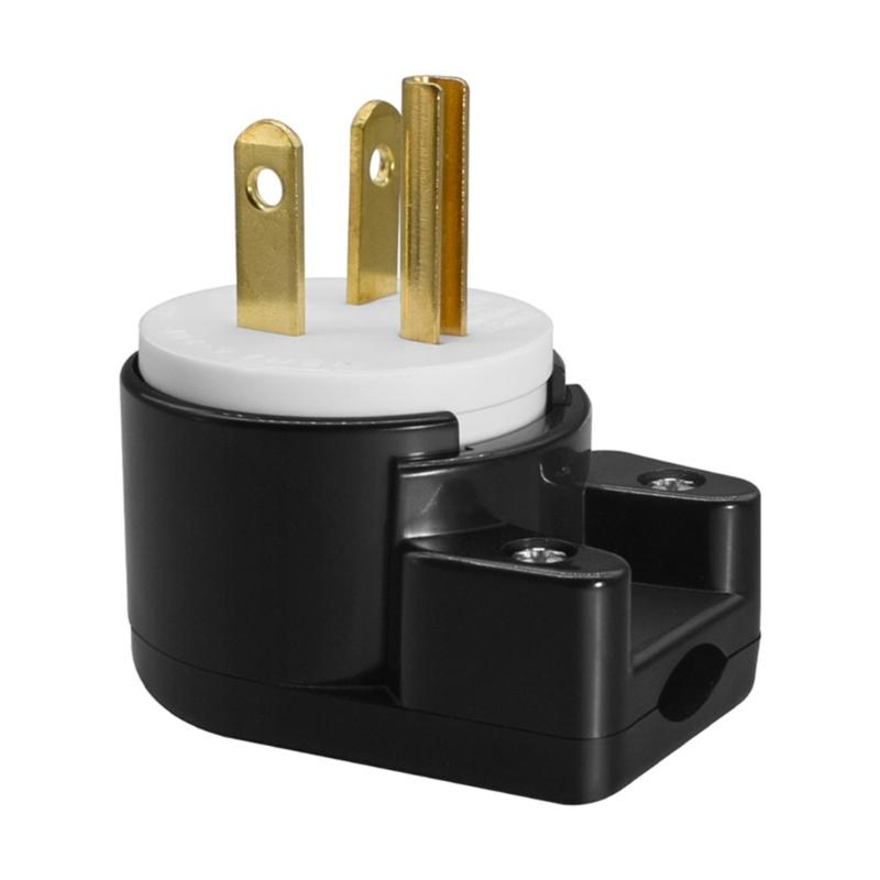 Nema 5 - 20P Plug 20A 125V 90 Degree Swivels Plug 20A 125V T Blade Connectors for Electrical Wiring Projects