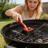 Grillborstel met Vervangbare Pads Braamvrije Grillkrabber Ingebouwde Vetverwijderaar BBQ Reiniger Buiten Grill Gereedschap