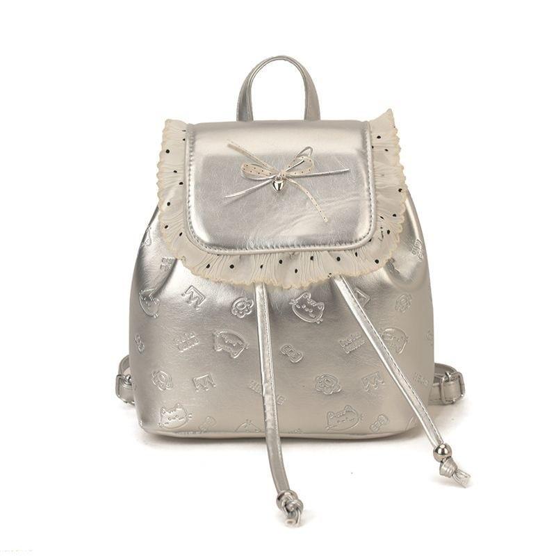 Pu Butterfly Knot Backpack For Girls And Teens With Storage And Comfort