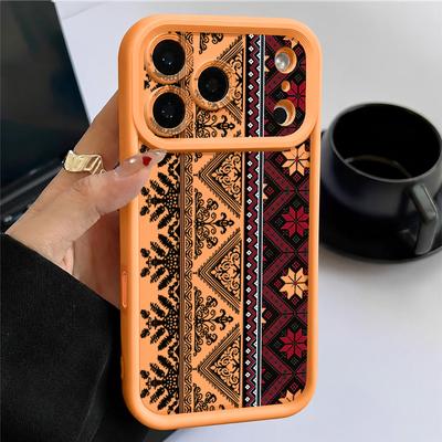 Komplexes Muster Matte Rückseite Hülle Für iPhone 17 16 Pro 15 Pro Max 14 13 12 11 16e 17e TPU Stoßfest Weiches Silikon Linsenschutz Handyhülle