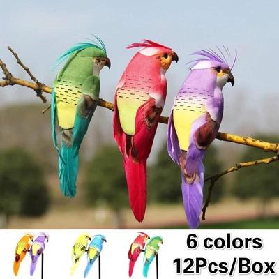1Pcs/box Simulation Bird Feather Parrot Home Shopping Mall Venue Decoration Prop Pendant Decoration Garden Decoration Bird