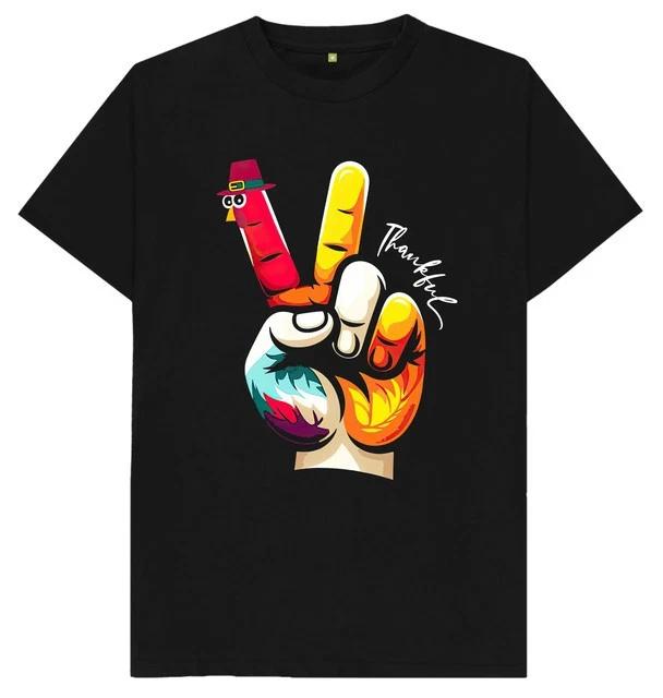 Thankful Turkey Thanksgiving Cute Turkey Holiday Graphic Unisex T Shirt S