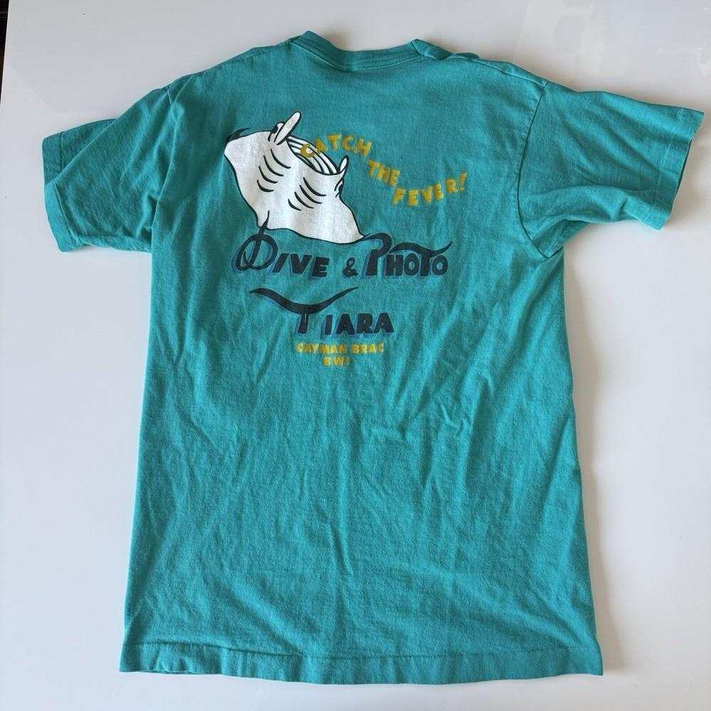 

Vintage 90s Cayman Islands TShirt Mens Large Stingray Single Stitch USA Tee Unisex T-Shirt XL